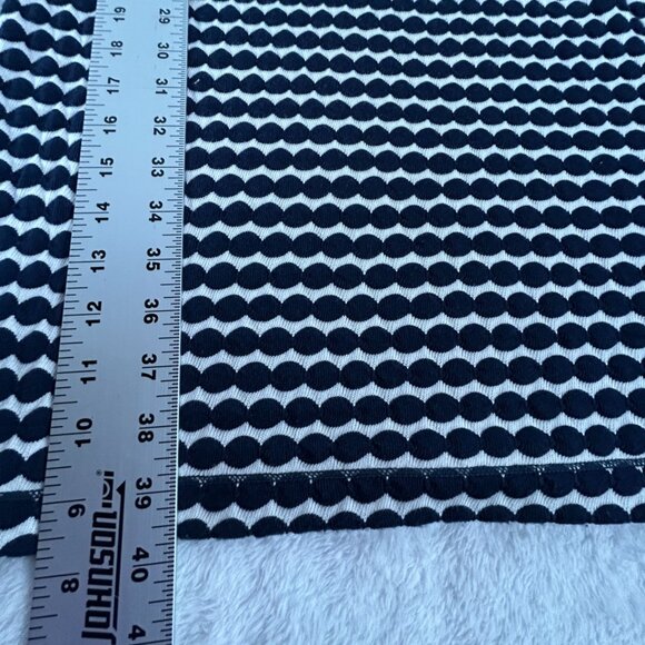 M.S.S.P Max Studio Polka Dot Textured Peplum Dress Large Navy White New $118 - Picture 8 of 8